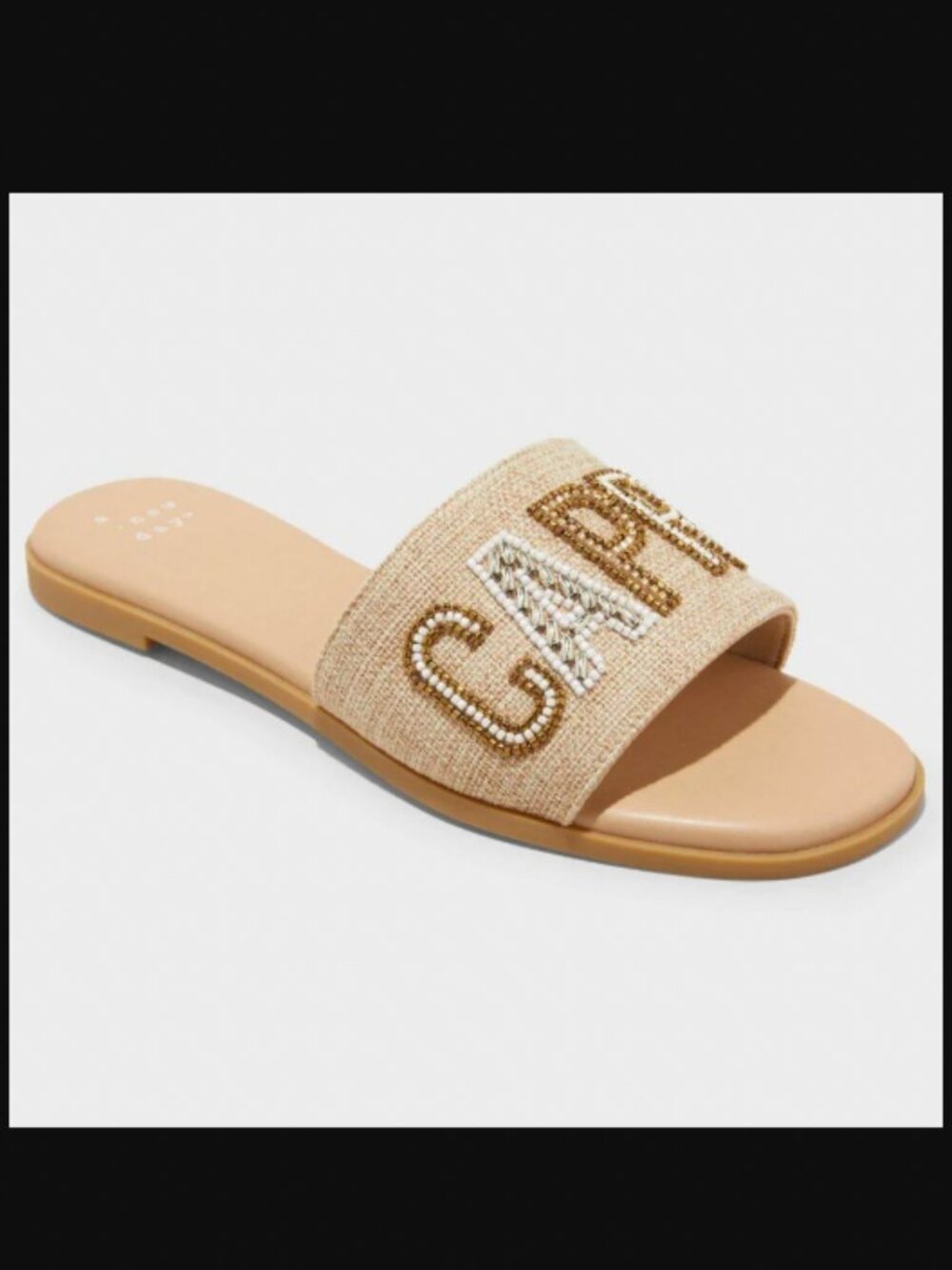 A New Day Nehemia Beaded Canvas Slide Sandals
